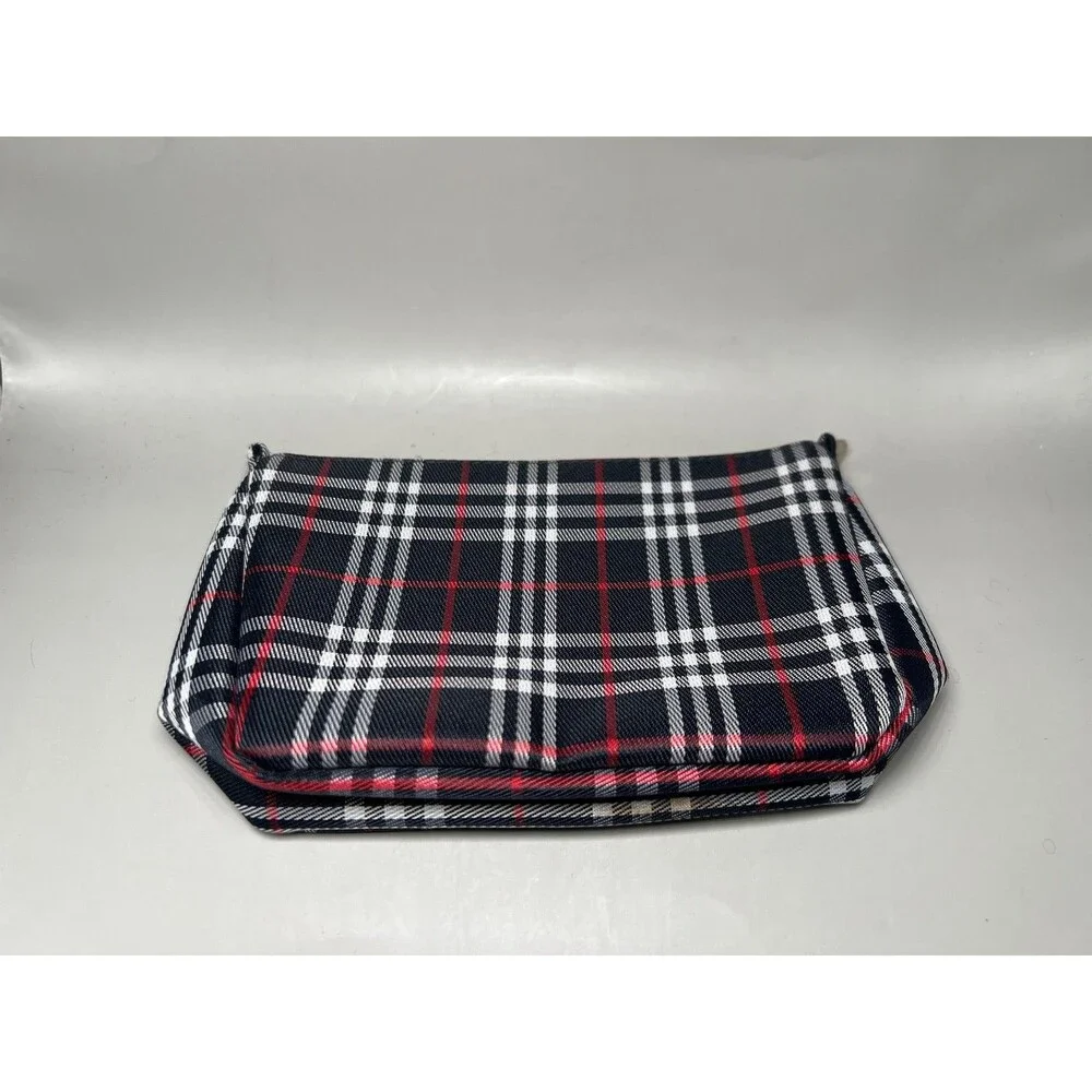 Lancôme Plaid Makeup Bag Zippered Cosmetic Pouch Multicolor Travel Case GWP